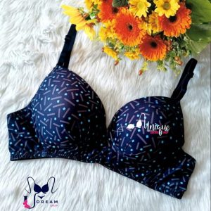 stylish printed stretchable soft bra for girls and women Women's  Spandex Printed Non-Padded Everyday Bra