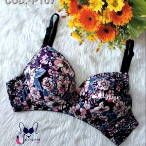 stylish printed stretchable soft bra for girls and women Women's  Spandex Printed Non-Padded Everyday Bra